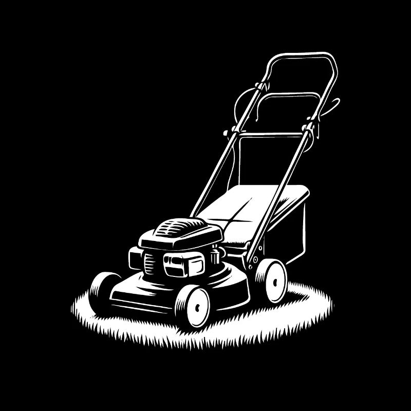 Conception de tondeuse à gazon cool pour le fan de jardin
