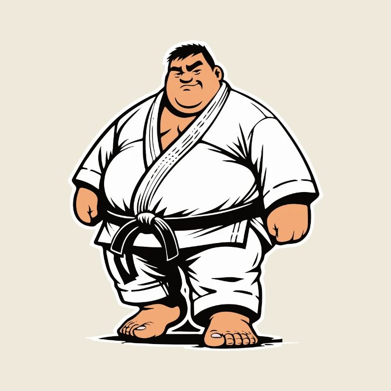 Dicker Kampfsportler