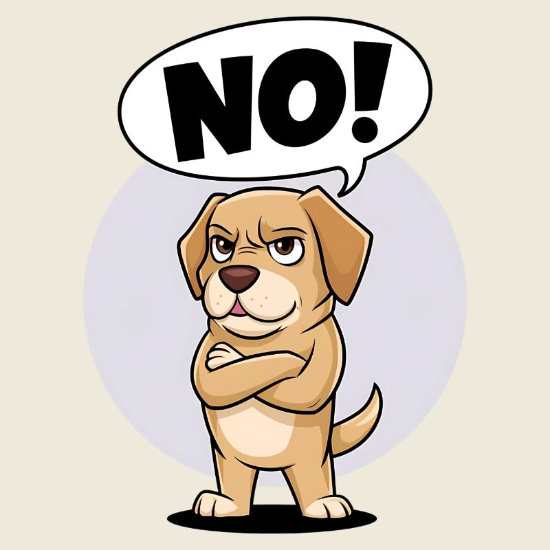 Labrador Retriever sagt "Nein!
