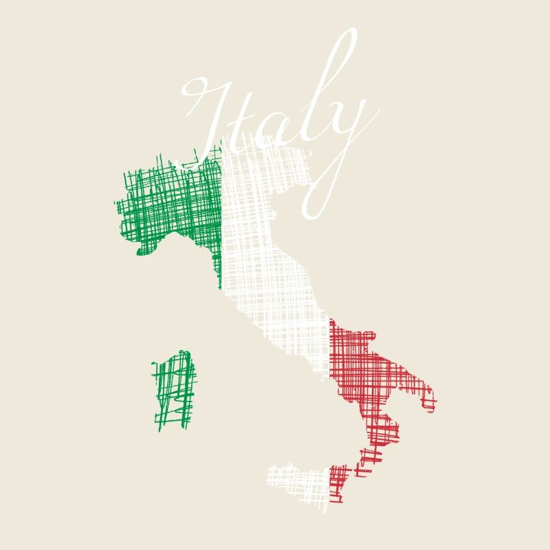 Italienische Silhouette mit Script