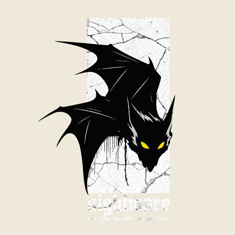 Nightmare Bat – Gothic Horror Vampire Creature Art