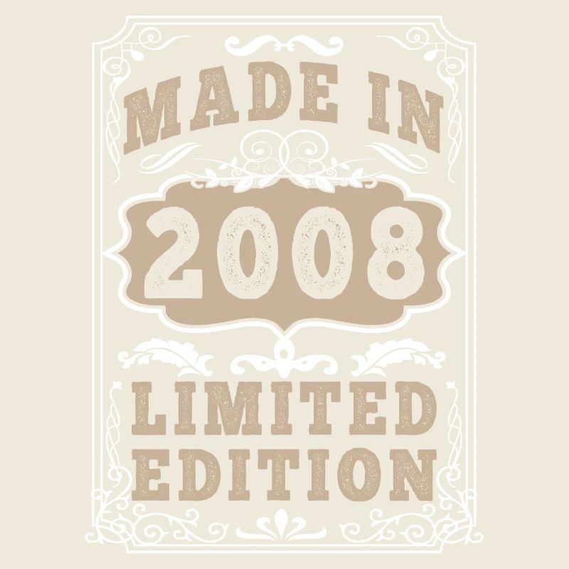 Original 2008 Vintage Vintage Retro Geburtstag