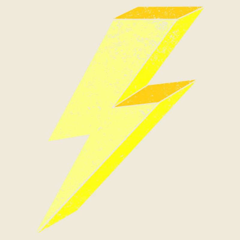 Blitzsymbol Fleckendesign auf Kleidung 3D