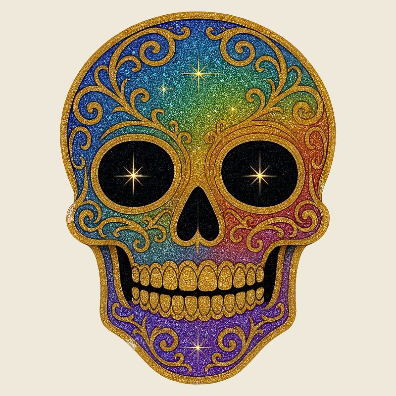 Rainbow Skull Design