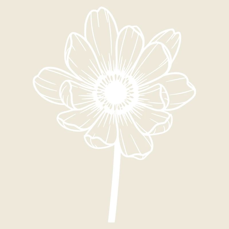 Fleur blanche graphique
