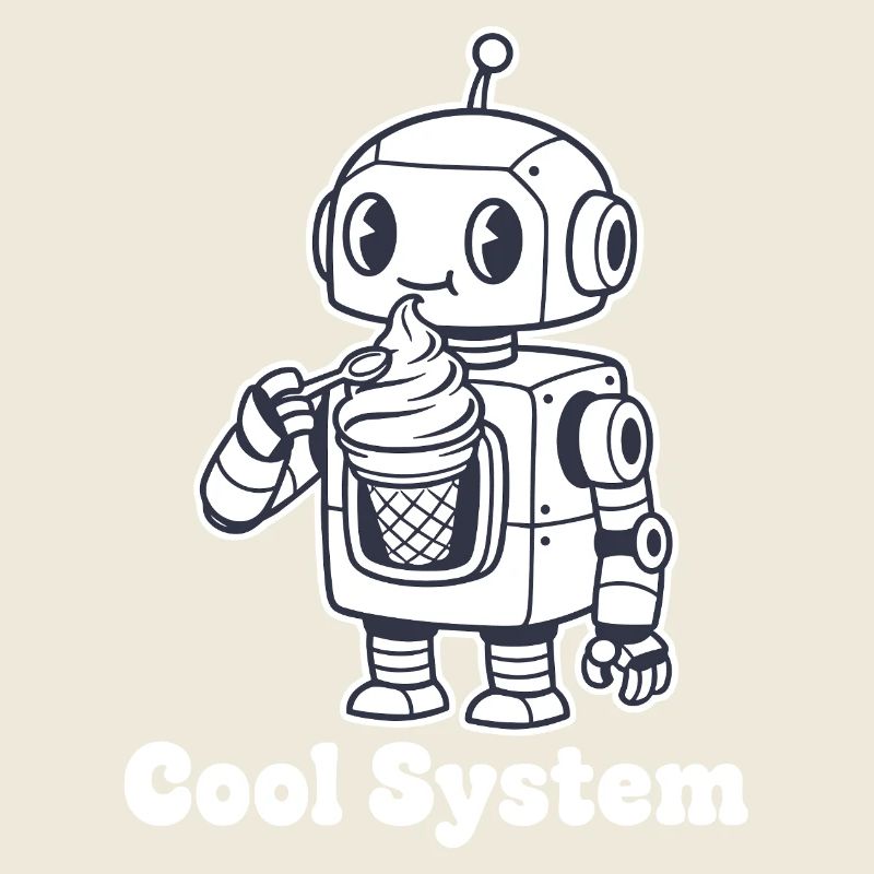 Roboter mit Eiscreme