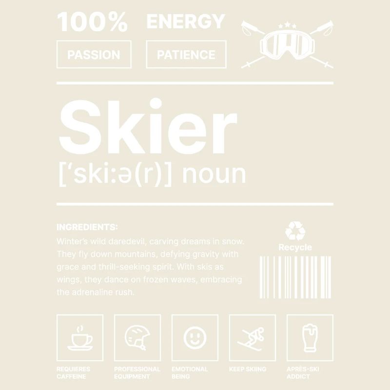 Skifahrer-Lebensstil