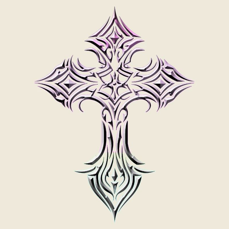 Iridescent Cross Glyph