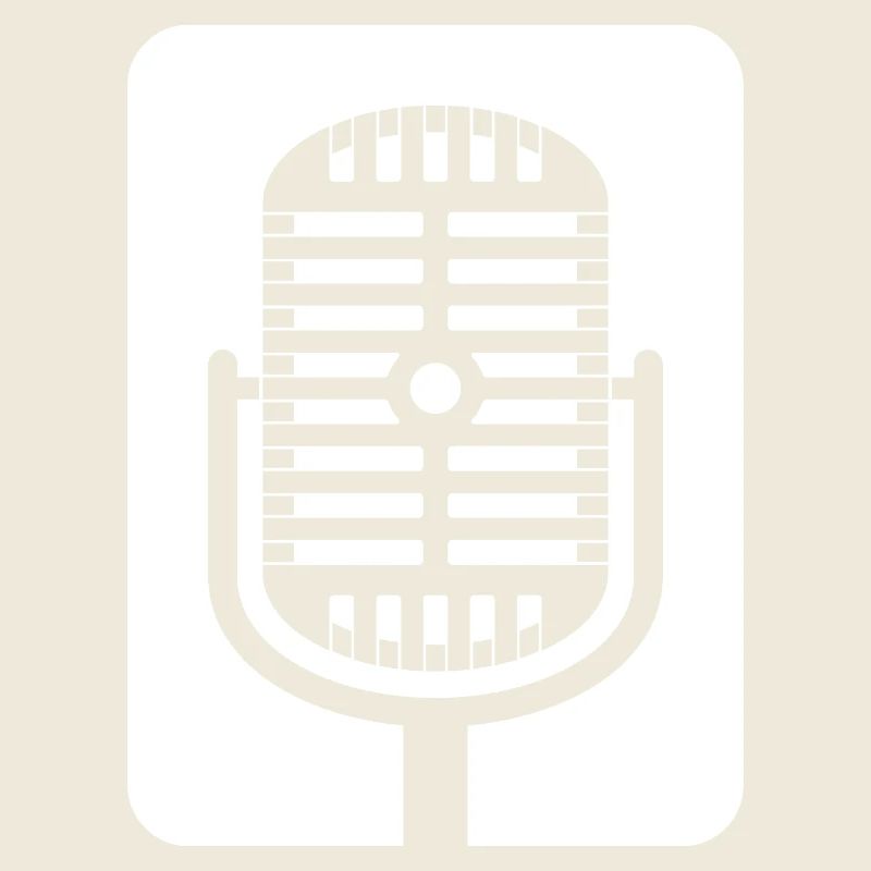 Retro Microphone Emblem