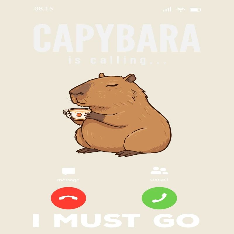 Appel téléphonique Appeler les Capybaras mignons