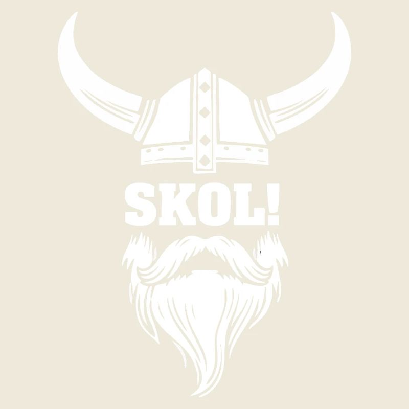 Wikinger-Skol Hornhelm-Bart-Maskottchen