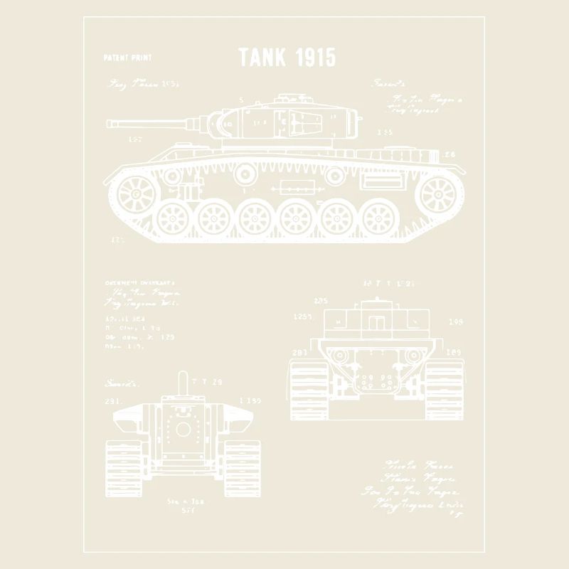 Panzer Bauplan von 1915