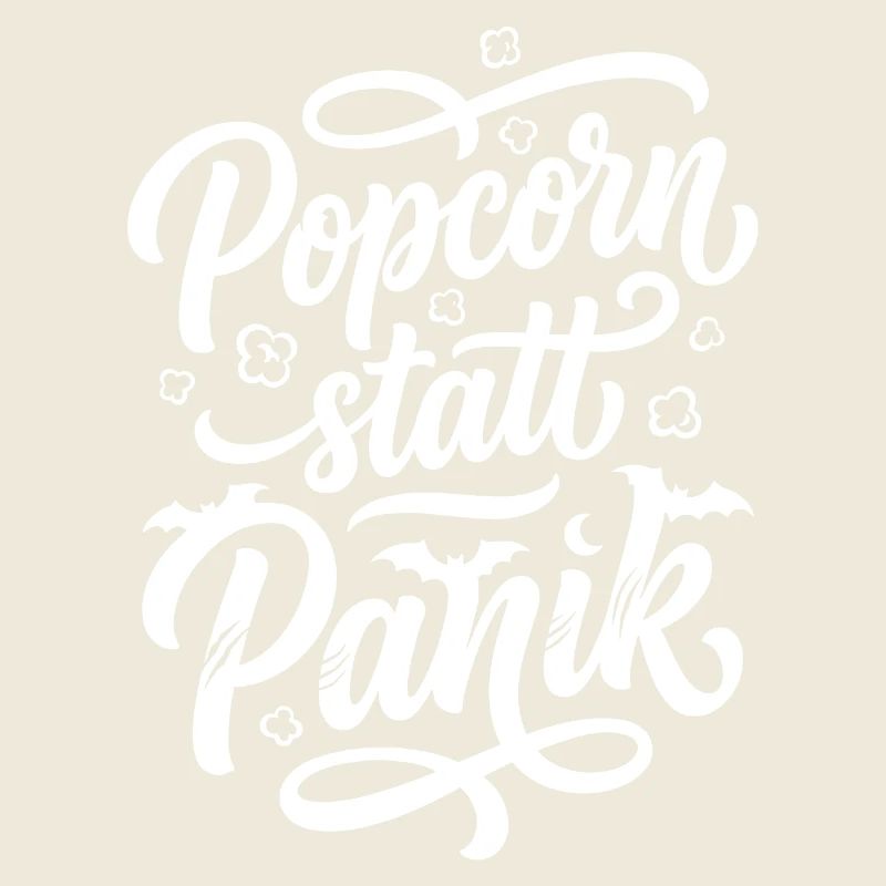 Popcorn statt Panik Horror Spruch