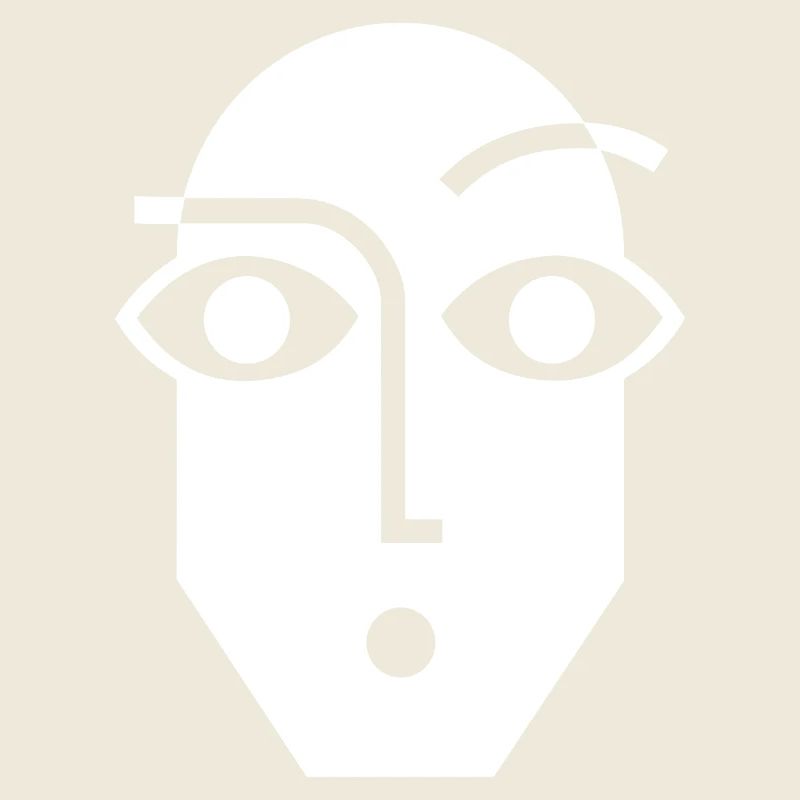 Black and White Linear Abstract Face