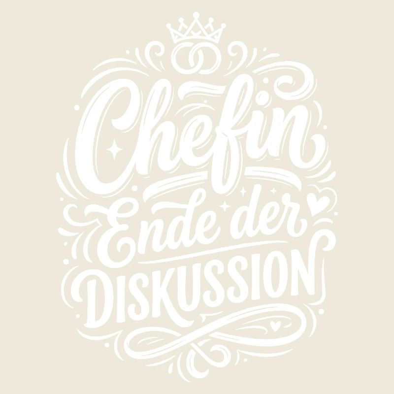 Chefin Ende der Diskussion Design