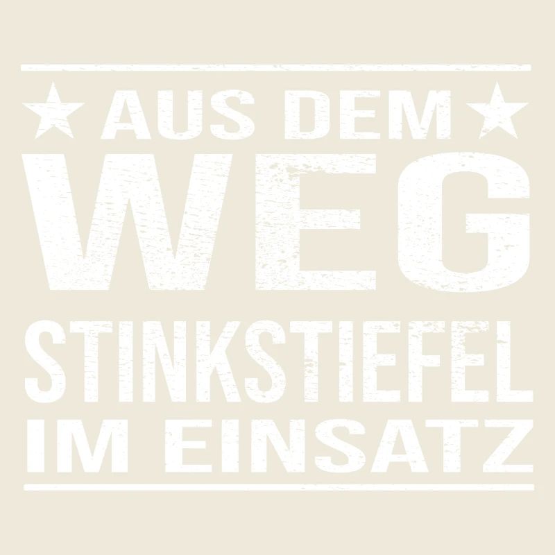 Aus dem Weg Stinkstiefel im Einsatz Design