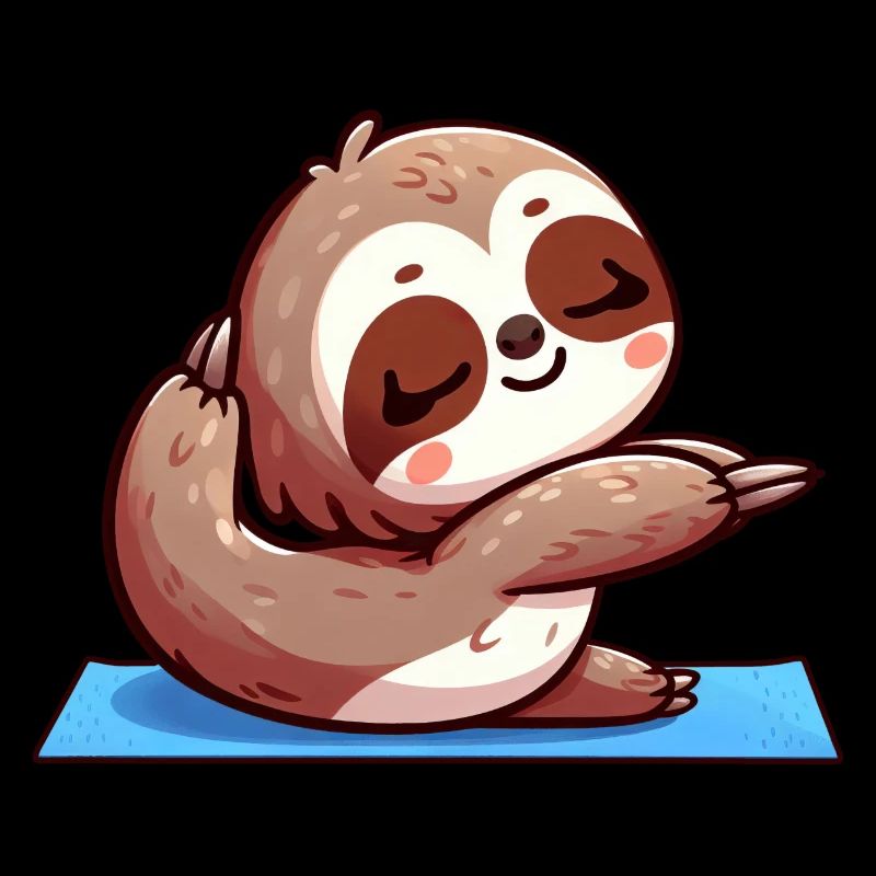 Sloth during Yoga & Gymnastics Exercises