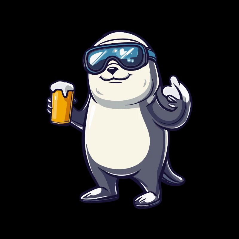 Robbe Tier Apres Ski Bier Comic