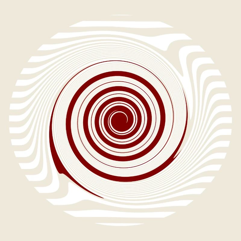 rouge mandala spirales modèle escargot