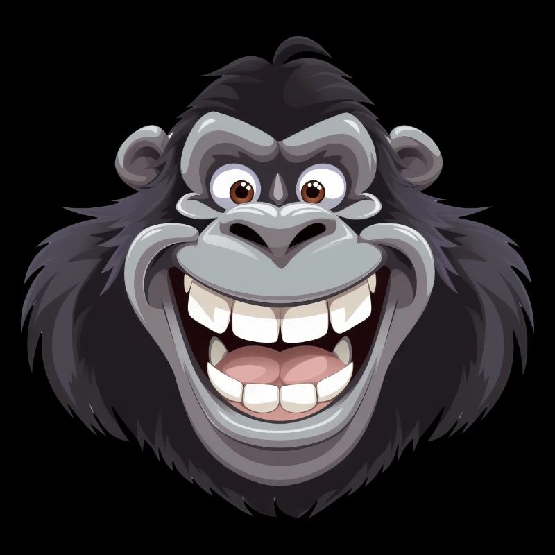 Lachender Gorilla: Design voller Freude und Spaß