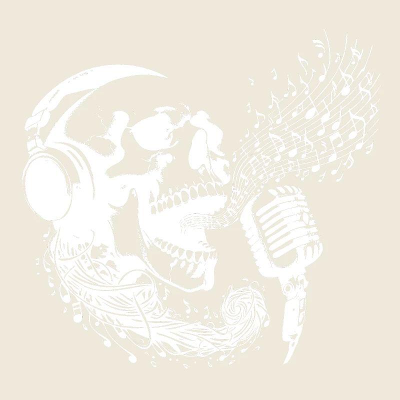 Vanitas Singender Schädel Kopfhörer INVERS