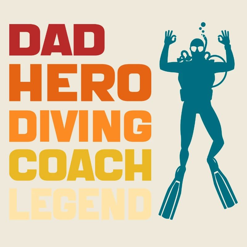 Dad Hero Diving Coach Legend Funny Diving Dad 2024