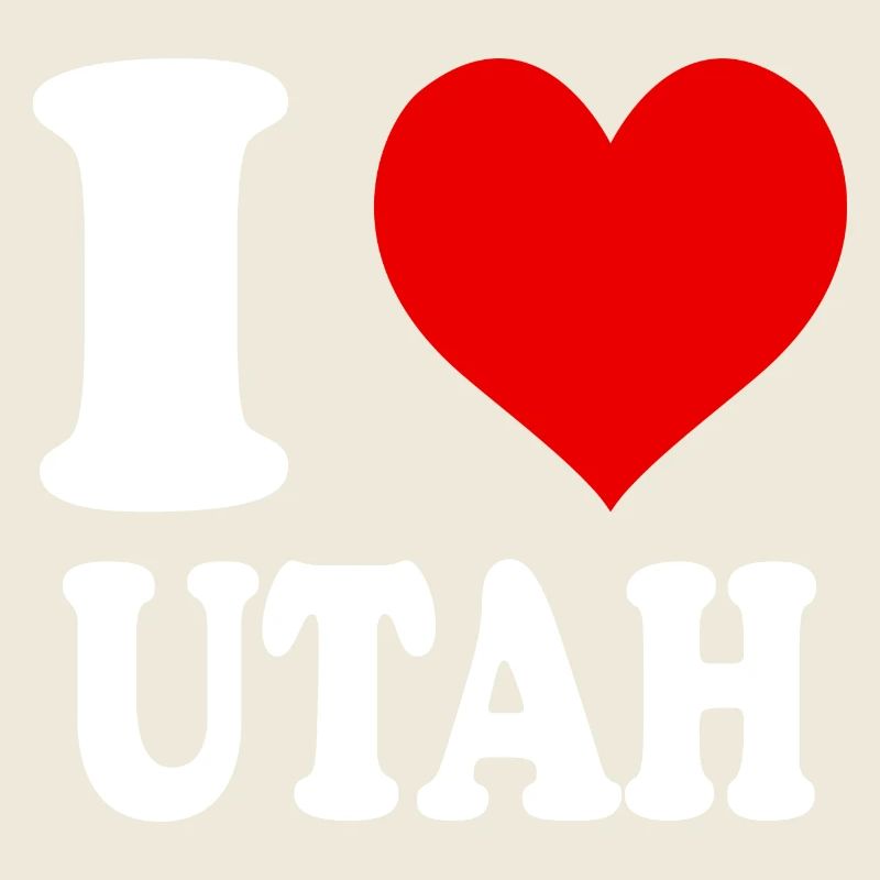 Ich liebe Utah Herz Lustig Witzig