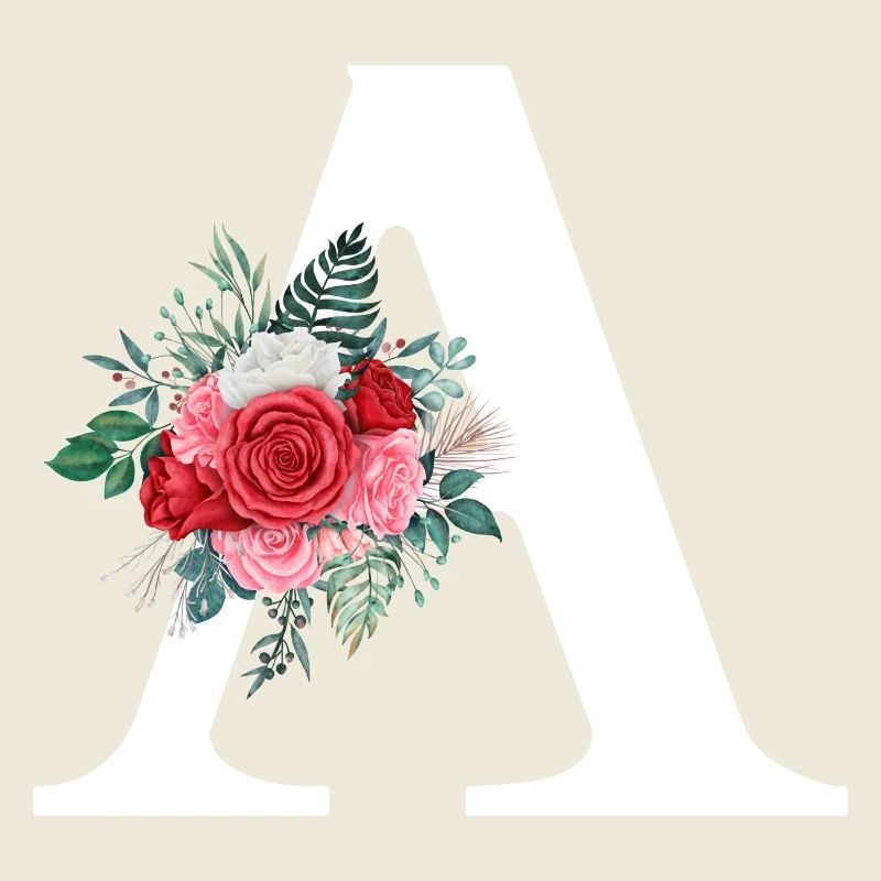 Brief an Red Floral