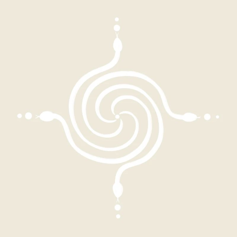 Schlangen in Form einer Spirale