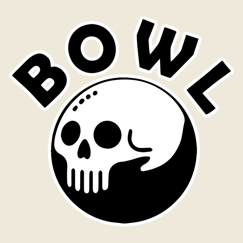 Totenkopf Bowlingkugel - Schüssel Design