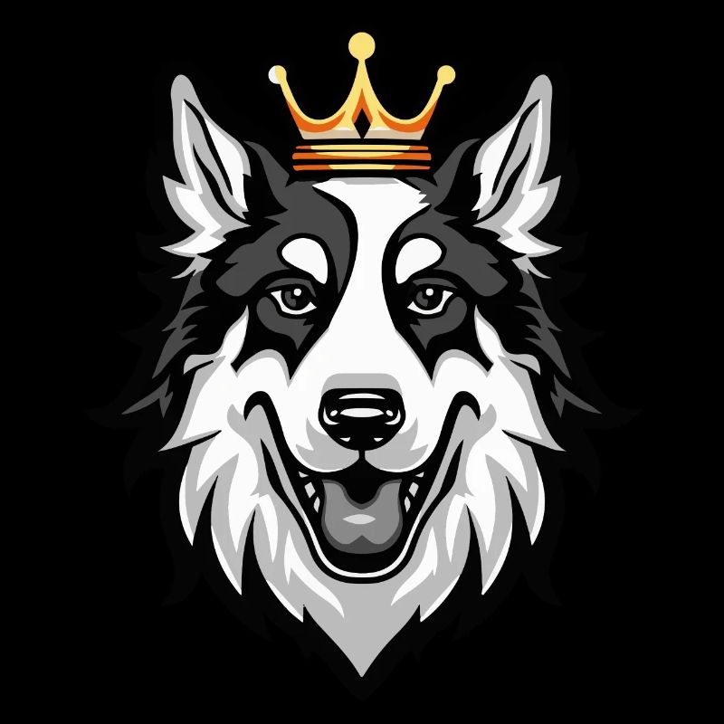Border Collie Hund Kopf Krone
