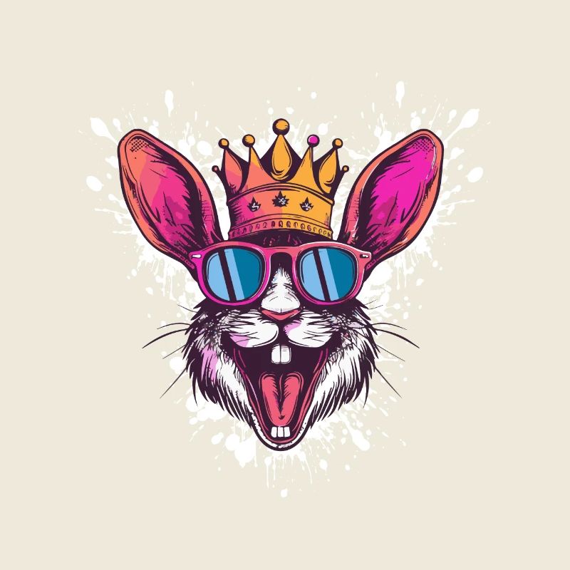 Hase Comic Lustig Party