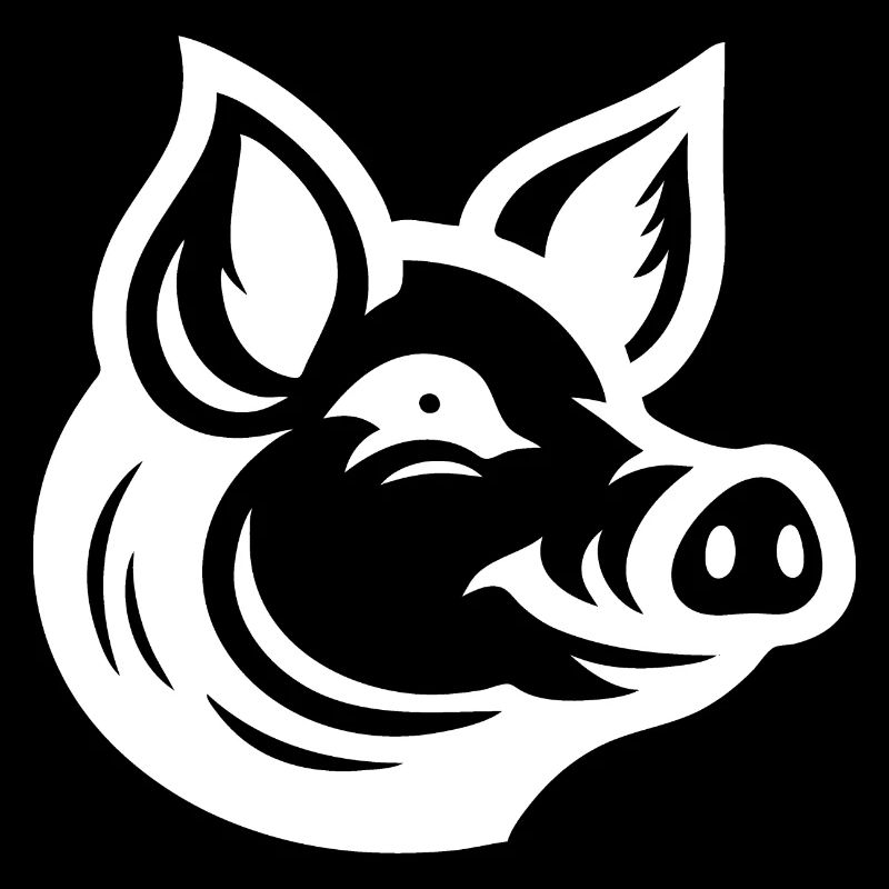 Conception de silhouettes de cochon domestique mignon