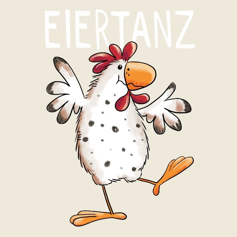Eiertanz Huhn - Hühner - Comic - Vogel - Fun