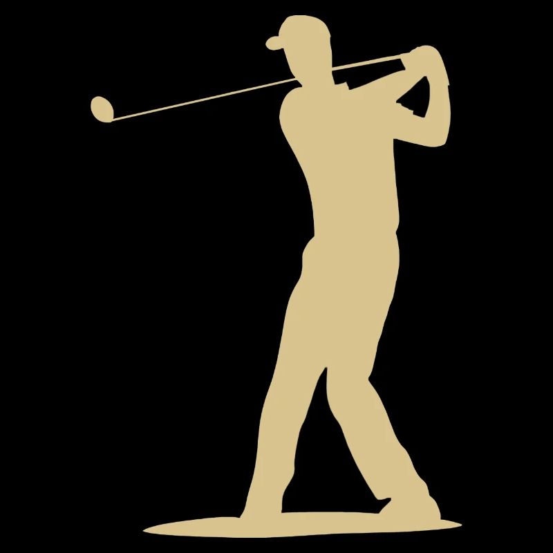 Golfer Tee Silhouette - Design pour hommes
