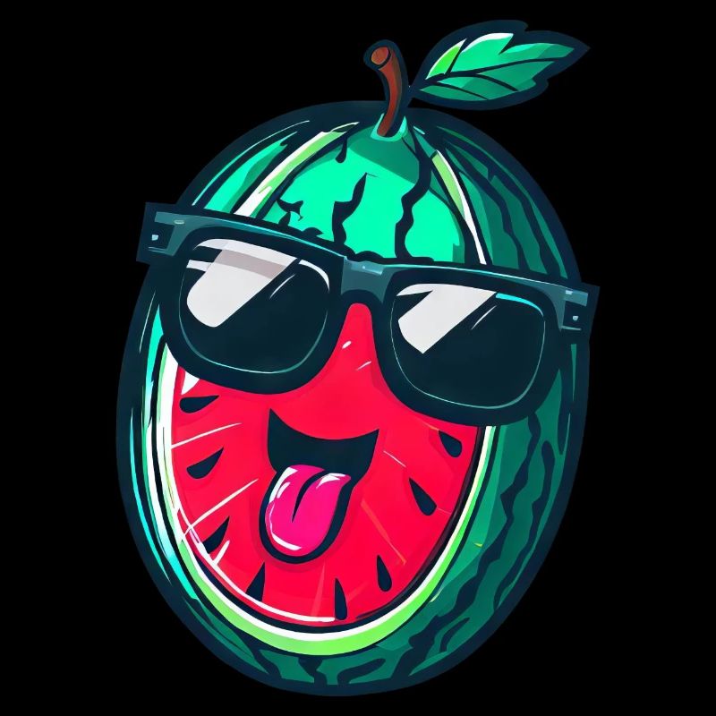 Pastèque avec lunettes de soleil - Cool Kawaii Desi