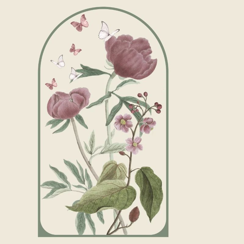 Cadre de fleurs bohémiennes