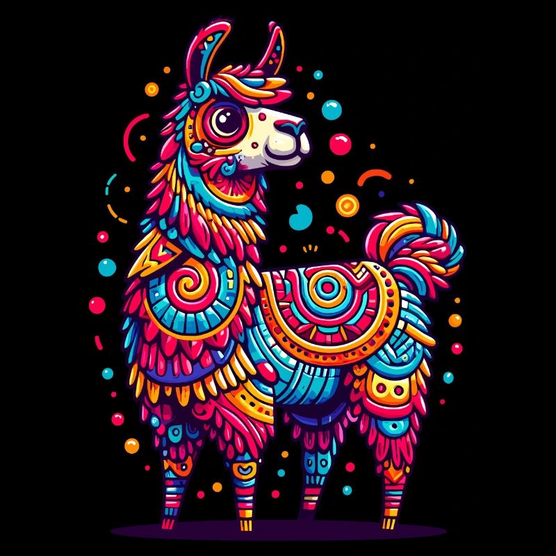 ALPAKA PINATA KONFETTI BUNT REGENBOGEN BLASEN