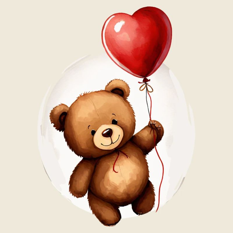 Bear with balloon
