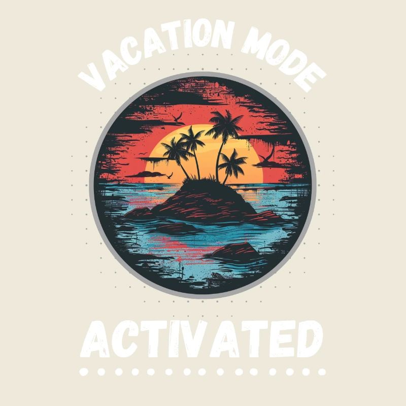 Mode vacances motif d’été activé avec des palmiers
