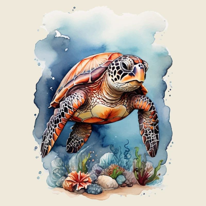 Sea's turtle under water