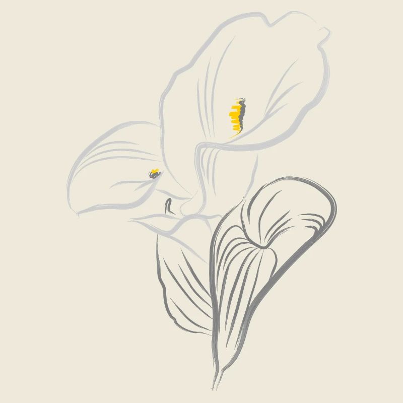 CALLA JAUNE-GRIS