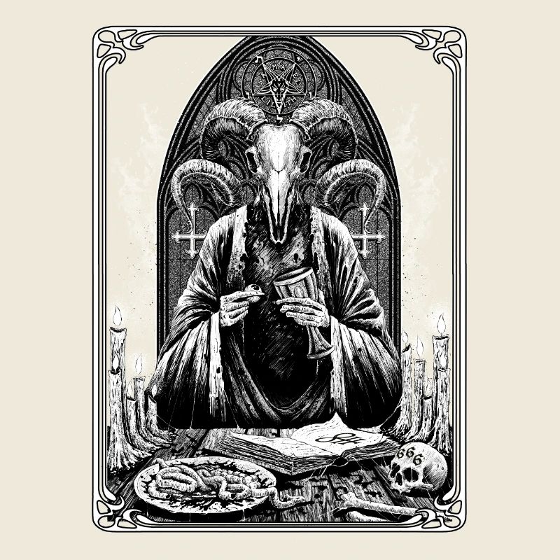 Satanic Occult Dark Art Devil 666 Pentagram