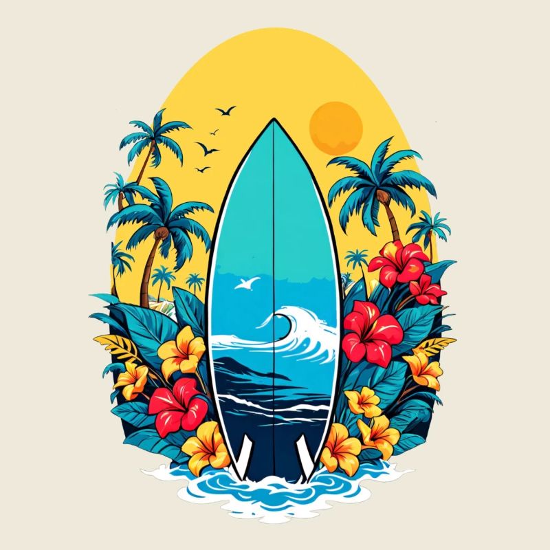 Planche de surf élégante