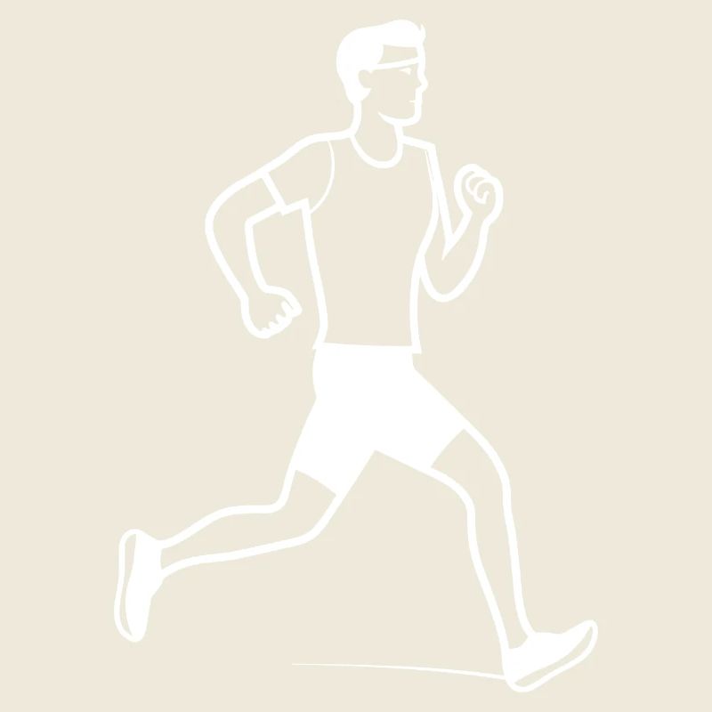 Dessin au trait de coureur garçon