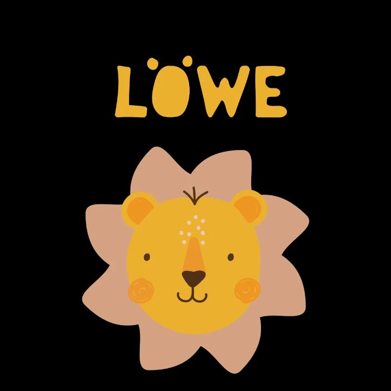 Starker Loewe gelb orange Kinder Kinderzimmer