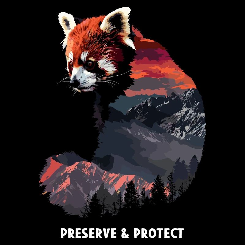Préserver & Protéger Panda roux Chat Ours Panda roux