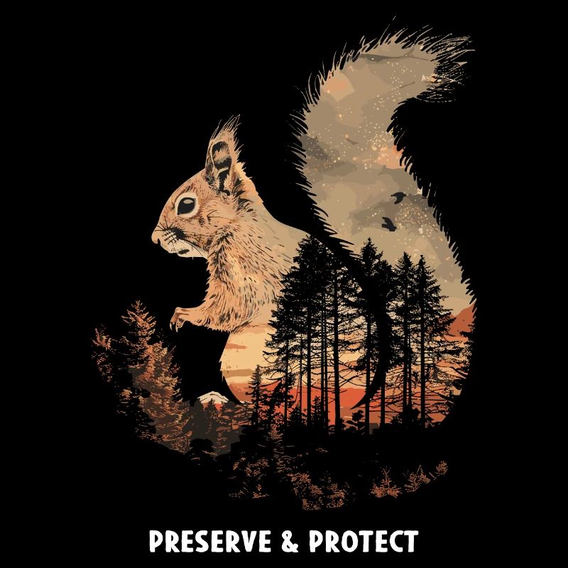 Preserve & Protect Eichhörnchen Baumhörnchen Wald