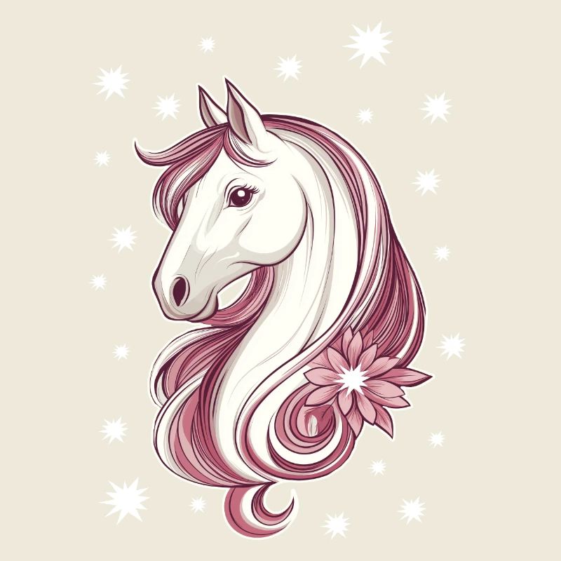 Cheval avec des étoiles