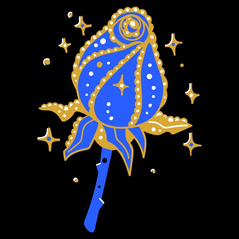Rose dorée avec paillettes